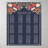 ファンタジー魅惑庭園の結婚式座席表 ポスター (正面)