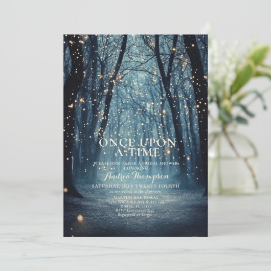 ファンタジー魔法の花嫁シャワー 招待状 (スタンド正面)