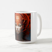 ファンタジー魔法アートの女性 コーヒーマグカップ (正面右)