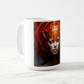 ファンタジー魔法アートの女性 コーヒーマグカップ (正面左)