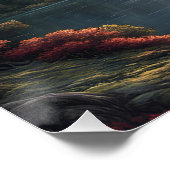 ファンタジー魔法ロマンチックツリーランドスケープ ポスター (コーナー)