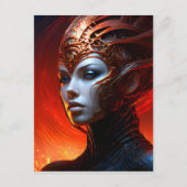ファンタジー魔法芸術女性 ポストカード (正面)