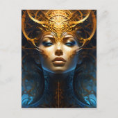 ファンタジー魔法芸術女性 ポストカード (正面)