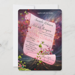 ファンタジー魔法風景デザイン招待状 招待状