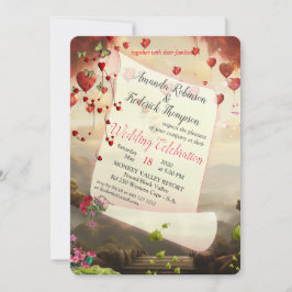 ファンタジー魔法風景デザイン招待状 招待状