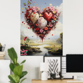 ファンタジー魔法風景デザイン ポスター (ホームオフィス)