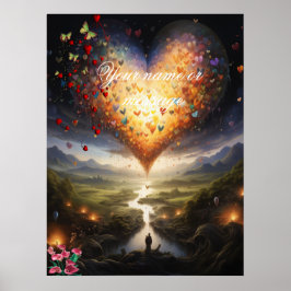 ファンタジー魔法風景デザイン ポスター