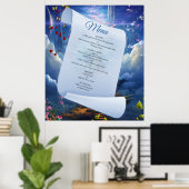 ファンタジー魔法風景デザイン ポスター (ホームオフィス)