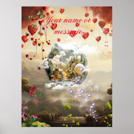 ファンタジー魔法風景デザイン ポスター