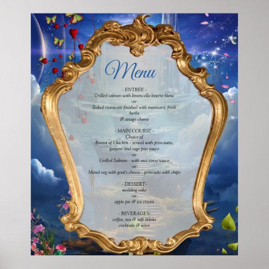 ファンタジー魔法風景デザイン ポスター (正面)