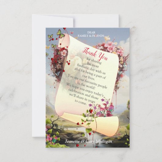 ファンタジー魔法風景デザイン 出欠カード (正面)