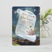 ファンタジー魔法風景デザイン 招待状 (スタンド正面)