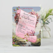 ファンタジー魔法風景デザイン 招待状 (スタンド正面)