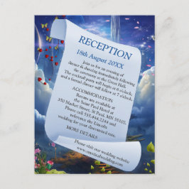 ファンタジー魔法風景デザイン 案内ポストカード