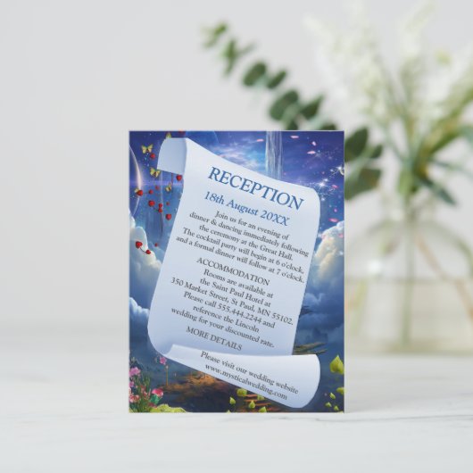 ファンタジー魔法風景デザイン 案内ポストカード (スタンド正面)