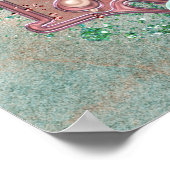 ファンタジー魚アールヌーボー ポスター (角)