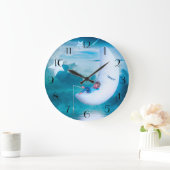 ファンタジー魚釣りオンムーン ラージ壁時計 (ホーム)