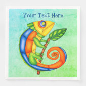 ファンタジー鮮やか笑顔のリザードリーフブルーグリーン (正面)