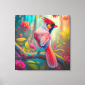 ファンタジー鳥雄（鳥）ショウジョウコウカンチョウ キャンバスプリント (正面)
