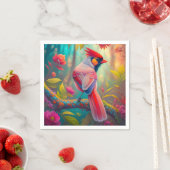 ファンタジー鳥雄（鳥）ショウジョウコウカンチョウ スタンダードカクテルナプキン (インサイチュ)