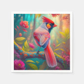 ファンタジー鳥雄(鳥)ショウジョウコウカンチョウ スタンダードカクテルナプキン (正面)