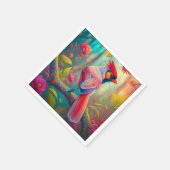 ファンタジー鳥雄（鳥）ショウジョウコウカンチョウ スタンダードカクテルナプキン (角)