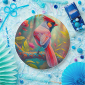 ファンタジー鳥雄(鳥)ショウジョウコウカンチョウ ペーパープレート (パーティー)