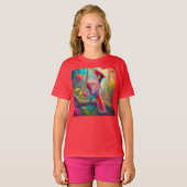 ファンタジー鳥雄(鳥)ショウジョウコウカンチョウ Tシャツ (正面フル)