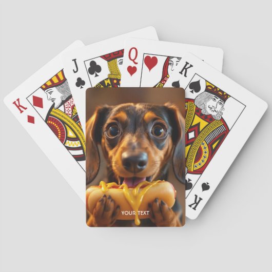 ファンタジー かわいい犬 ホットドッグ トランプ (裏面)