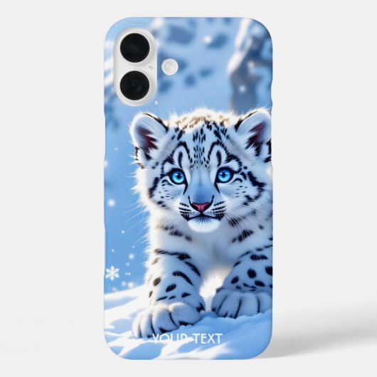 ファンタジー かわいい雪ベビーヒョウ Case-Mate iPhoneケース (裏面)
