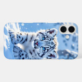 ファンタジー かわいい雪ベビーヒョウ Case-Mate iPhoneケース (裏面 (横))