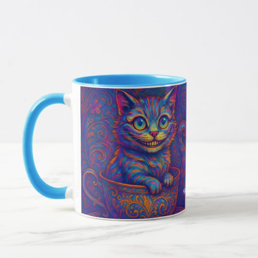 ファンタジー かわいい カップ 笑顔の猫 (左)