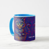 ファンタジー かわいい カップ 笑顔の猫 (正面左)