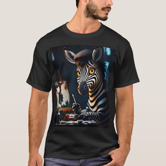 ファンタジー かわいい シマウマ フェイスペイント Tシャツ (正面)