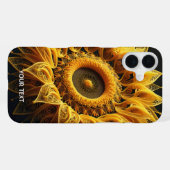 ファンタジー かわいい ヒマワリ 毛糸 ストリングス iPhoneケース (裏面横)