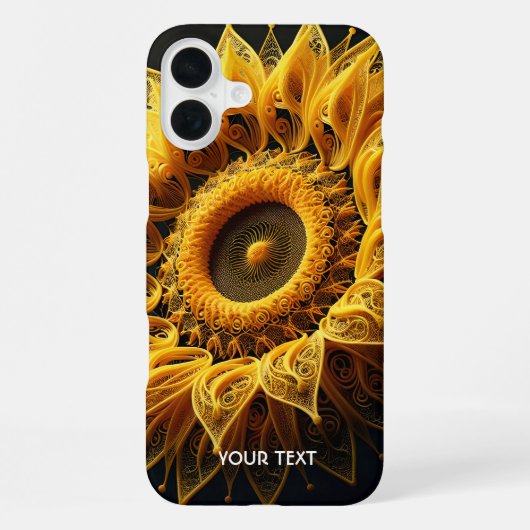 ファンタジー かわいい ヒマワリ 毛糸 ストリングス iPhoneケース (裏面)