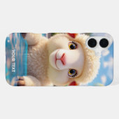 ファンタジー かわいい 幸せな羊 プール iPhoneケース (裏面横)