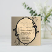 ファンタジー アンティーク ゴールド ウェディング インビテーション (スタンド正面)