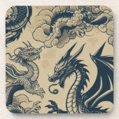 ファンタジー アンティーク ドラゴン コースター (正面)