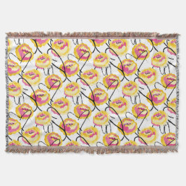 ファンタジー イエローローズ ブラック グランジ インクライン スローブランケット