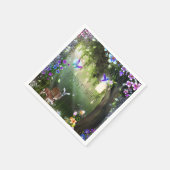 ファンタジー・ウッドランドの森の動物たちをテーマにした魔法の世界のパーティー スタンダードカクテルナプキン (角)