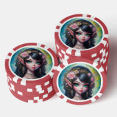 ファンタジー・エルフの女性 ポーカーチップ (積み重ね)