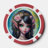 ファンタジー・エルフの女性 ポーカーチップ (裏面)