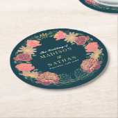 ファンタジー　エンシャンテッド　フローラルガーデンウェディング ラウンドペーパーコースター (アングル)
