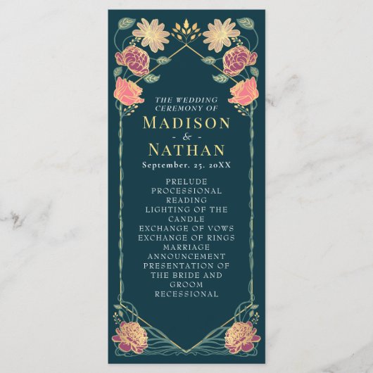 ファンタジー・エンチャンテッド・フローラルガーデン・ウェディング プログラム (正面)