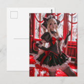 ファンタジー ゴシックメイド かわいいスタイル ポストカード (正面/裏面)