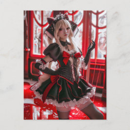 ファンタジー ゴシックメイド かわいいスタイル ポストカード