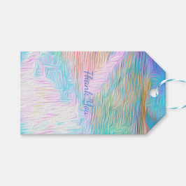 ファンタジー ジョイフル サンクス - ロマンティック アブストラクト エレガンス ギフトタグ