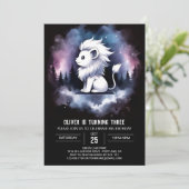 ファンタジー スウィート ライオン バースデー 招待状 (スタンド正面)