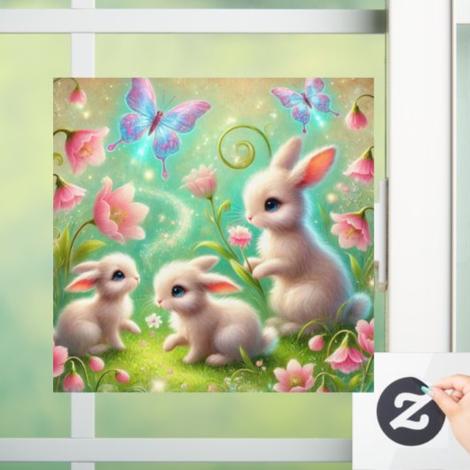 ファンタジー・スプリング・バニー・ガーデン ウィンドウサイン (ホーム)